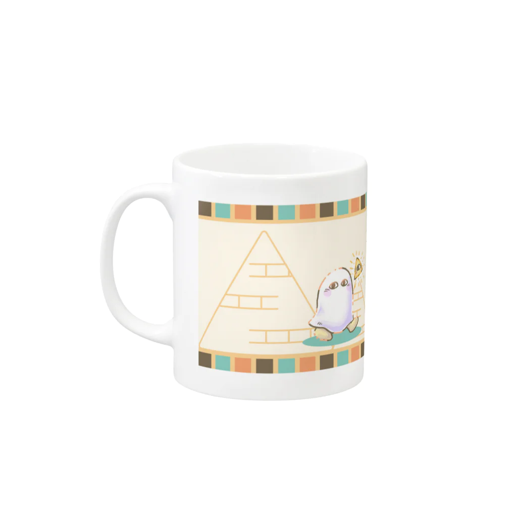 オムタマスタジオの メジェド Medjed ~The Smiter~ Mug :left side of the handle