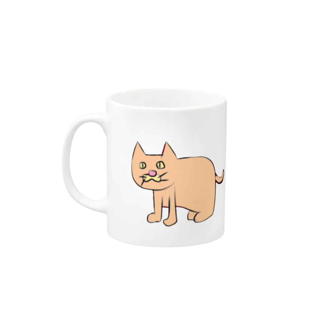 左向きの動物の左向きの動物 Mug :left side of the handle