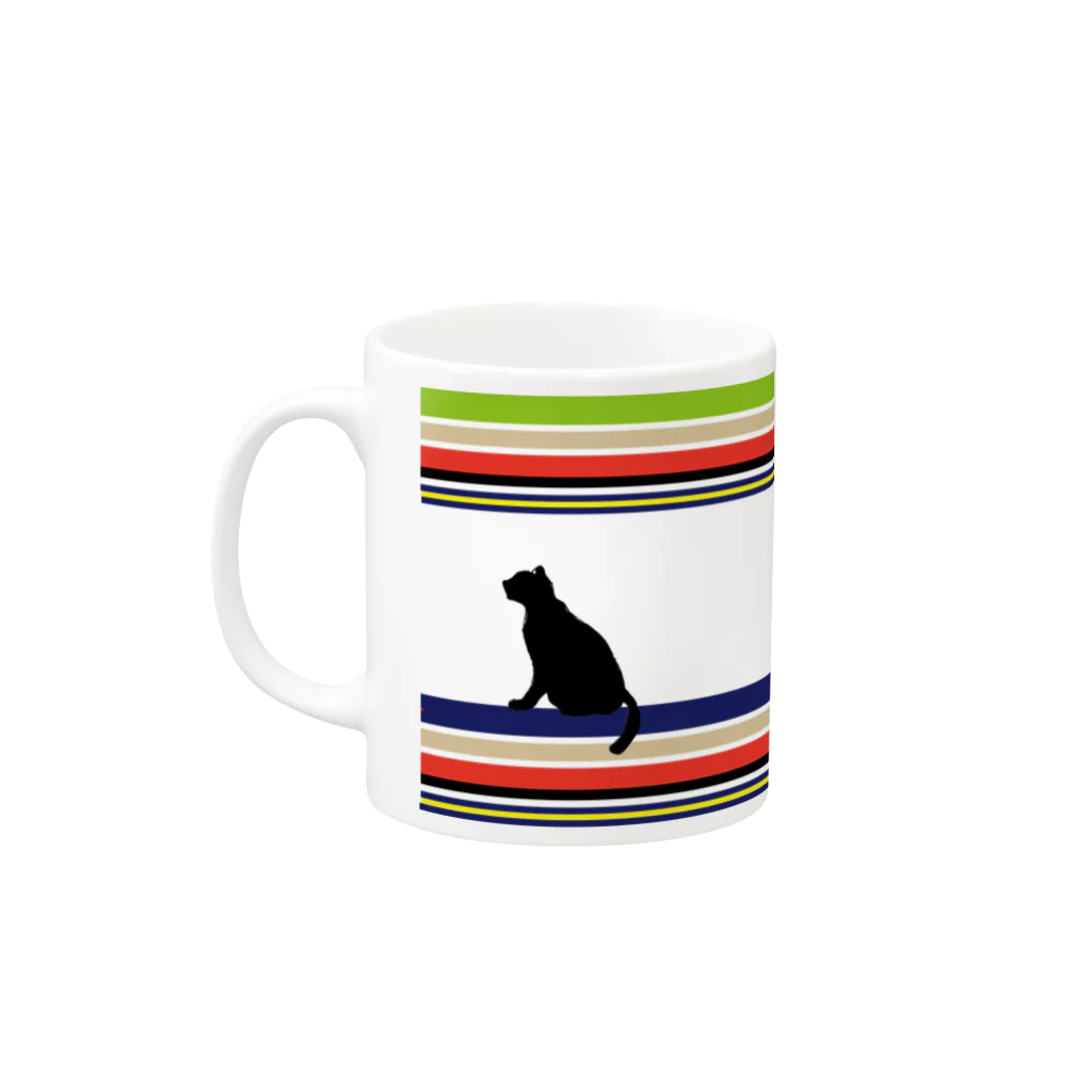 雑貨屋mooi.kのネコさんマグカップ　№７ Mug :left side of the handle