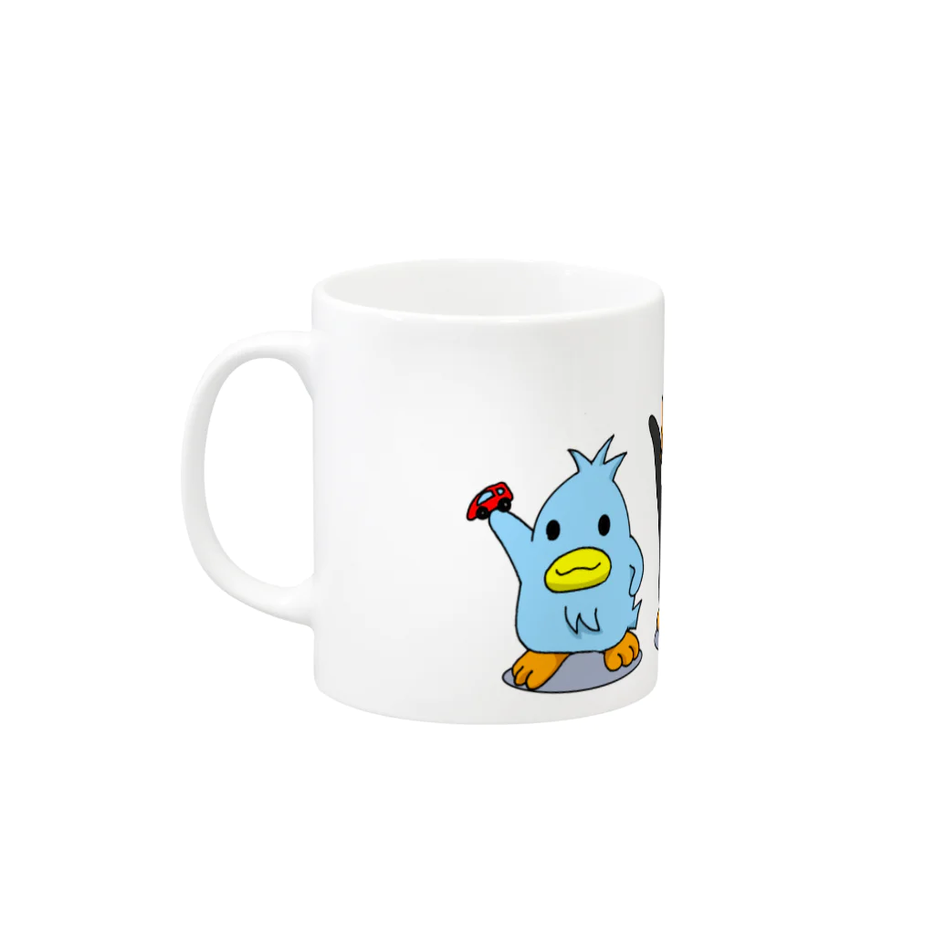 かぜすず　風（かぜすずふう）のぺっふうファミリー Mug :left side of the handle