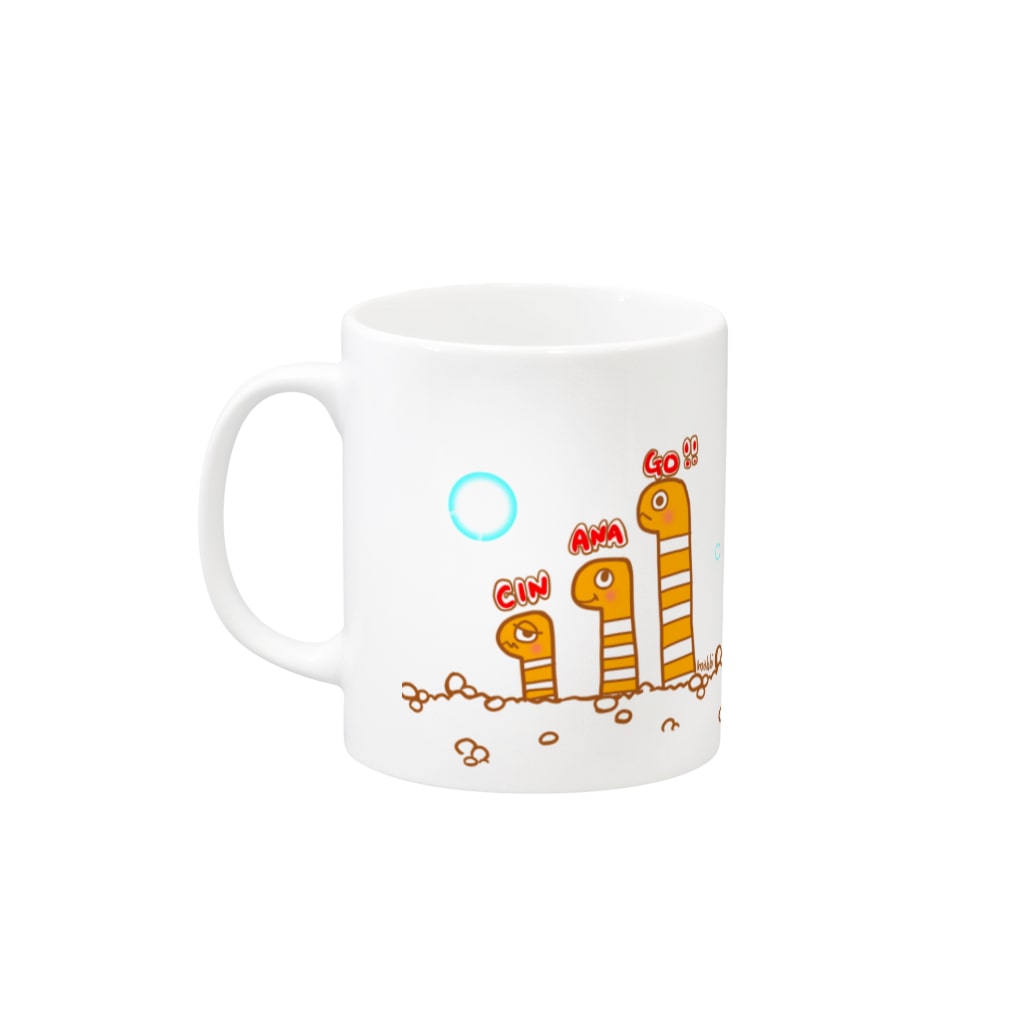 まめのき。のちんあなごー② Mug :left side of the handle