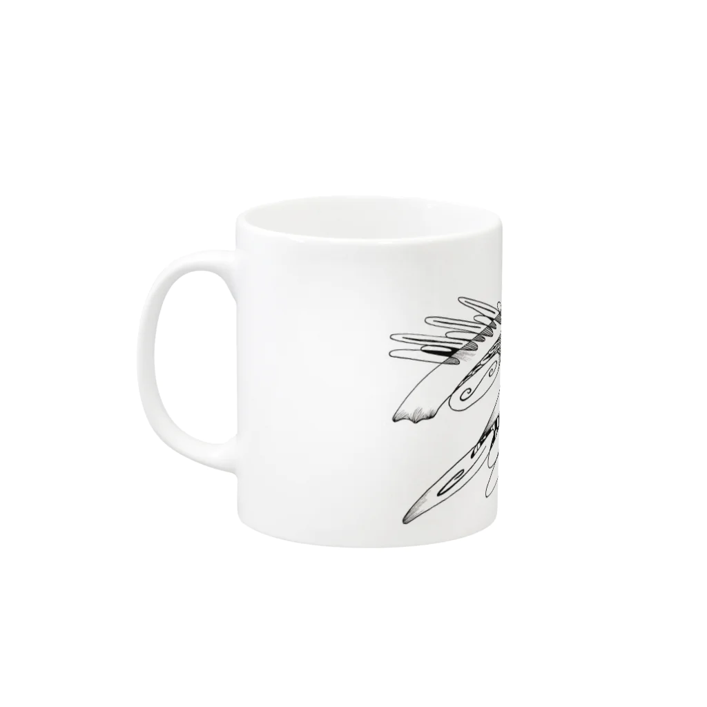 Ryuji HikosakaのPhoenix / 不死鳥 Mug :left side of the handle