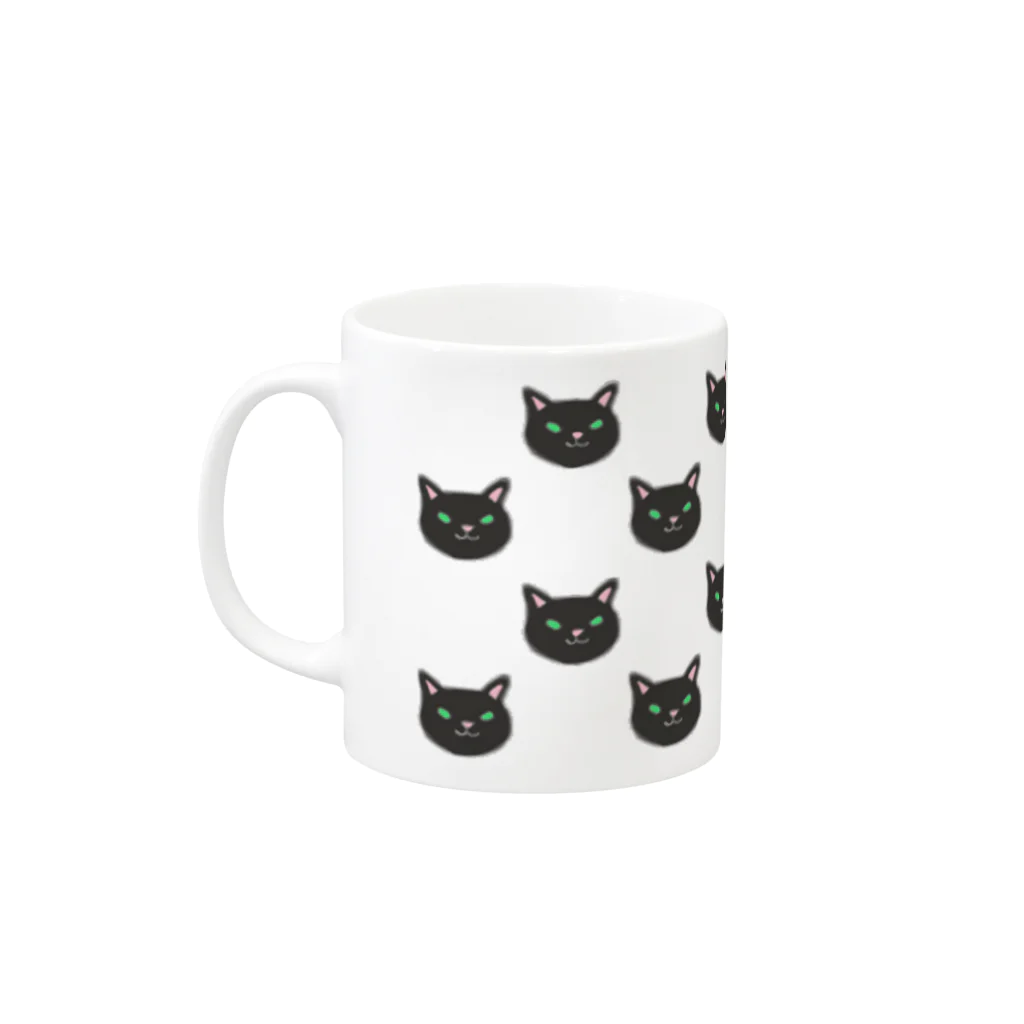 miruの黒猫ちゃんPマグ Mug :left side of the handle