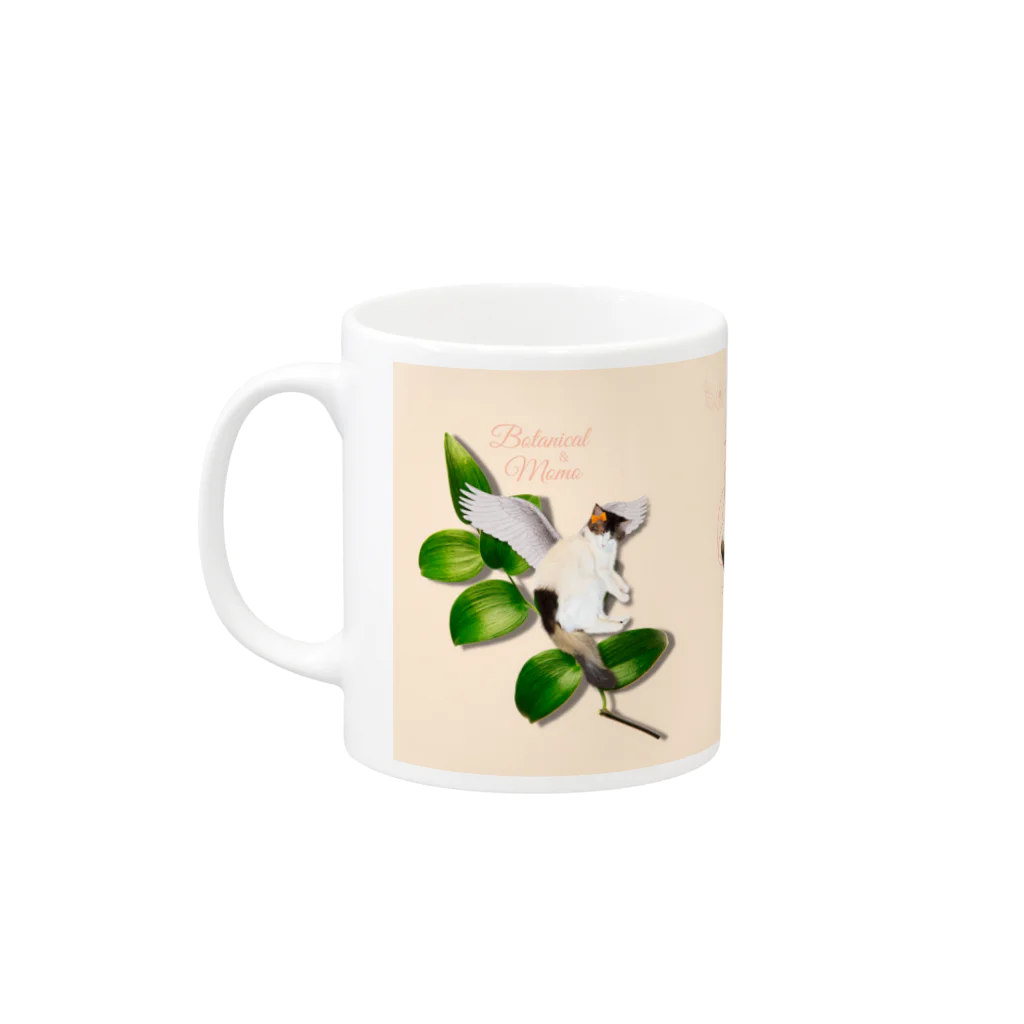 𝙈𝙊𝙈𝙊'𝙨 𝙎𝙝𝙤𝙥のbotanical-MOMO-03 Mug :left side of the handle