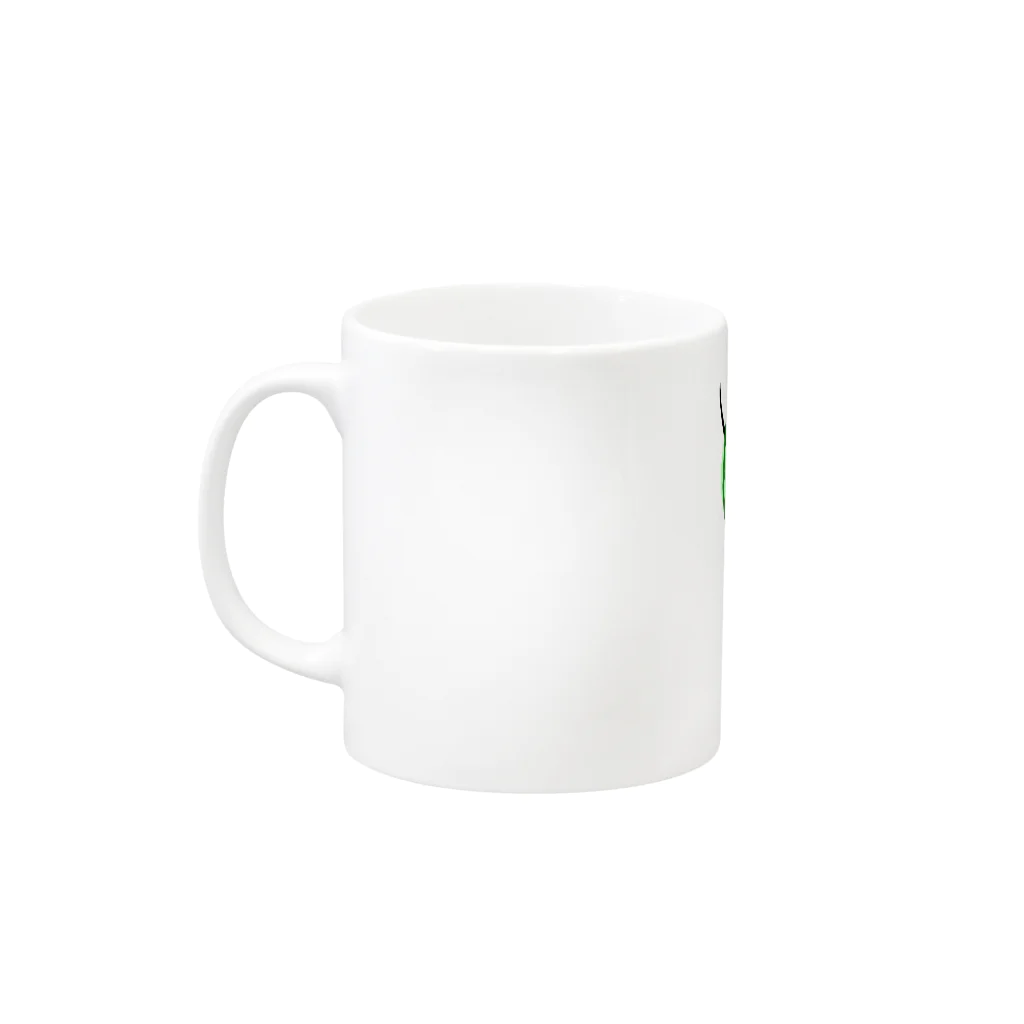 バッタのバッタ Mug :left side of the handle