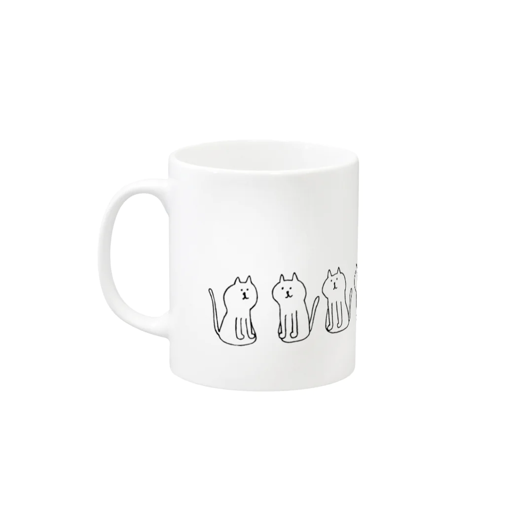 ゆるいふくやさんのせいざねこ（８匹） Mug :left side of the handle