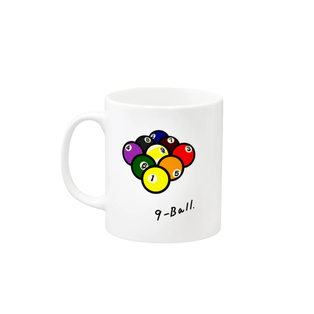 脂身通信Ｚの9-ball♪ Mug :left side of the handle