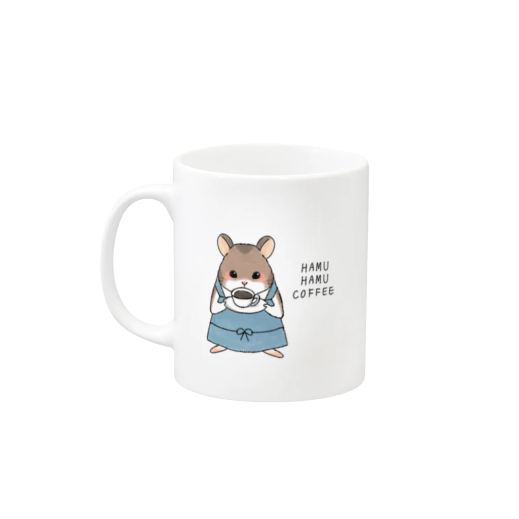 とことこ歩子のHAMU HAMU COFFEE Mug :left side of the handle