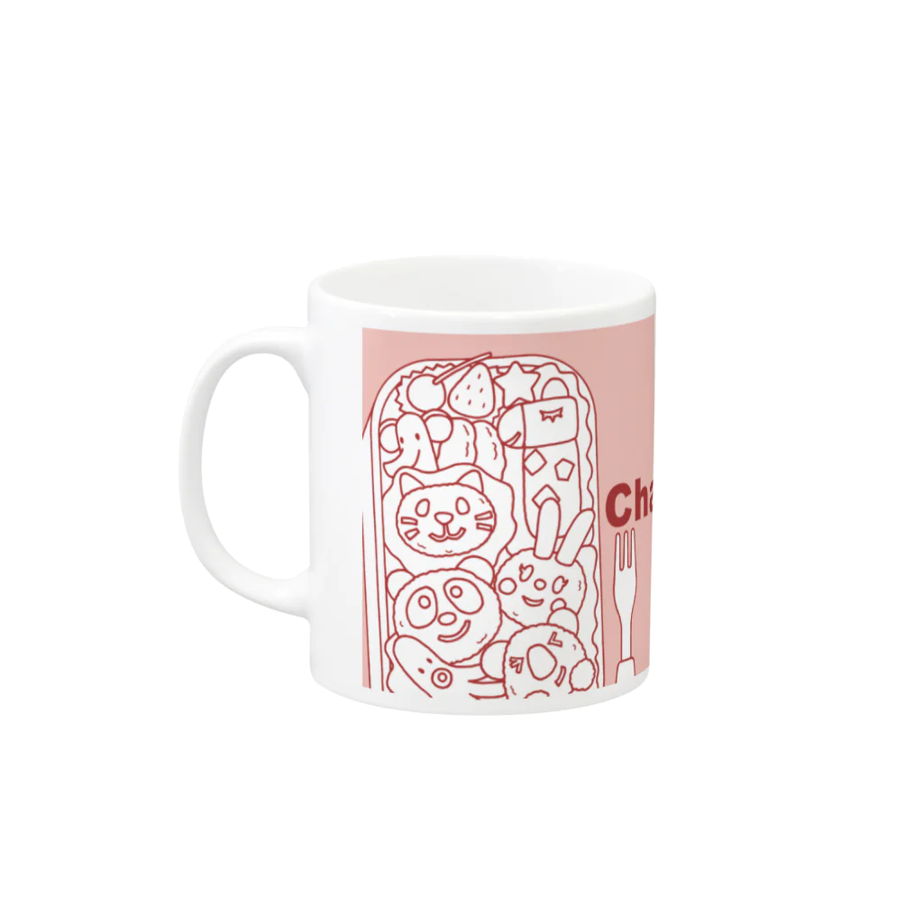 Cafe・de・ぬりえ ShopのCharaben Mug :left side of the handle
