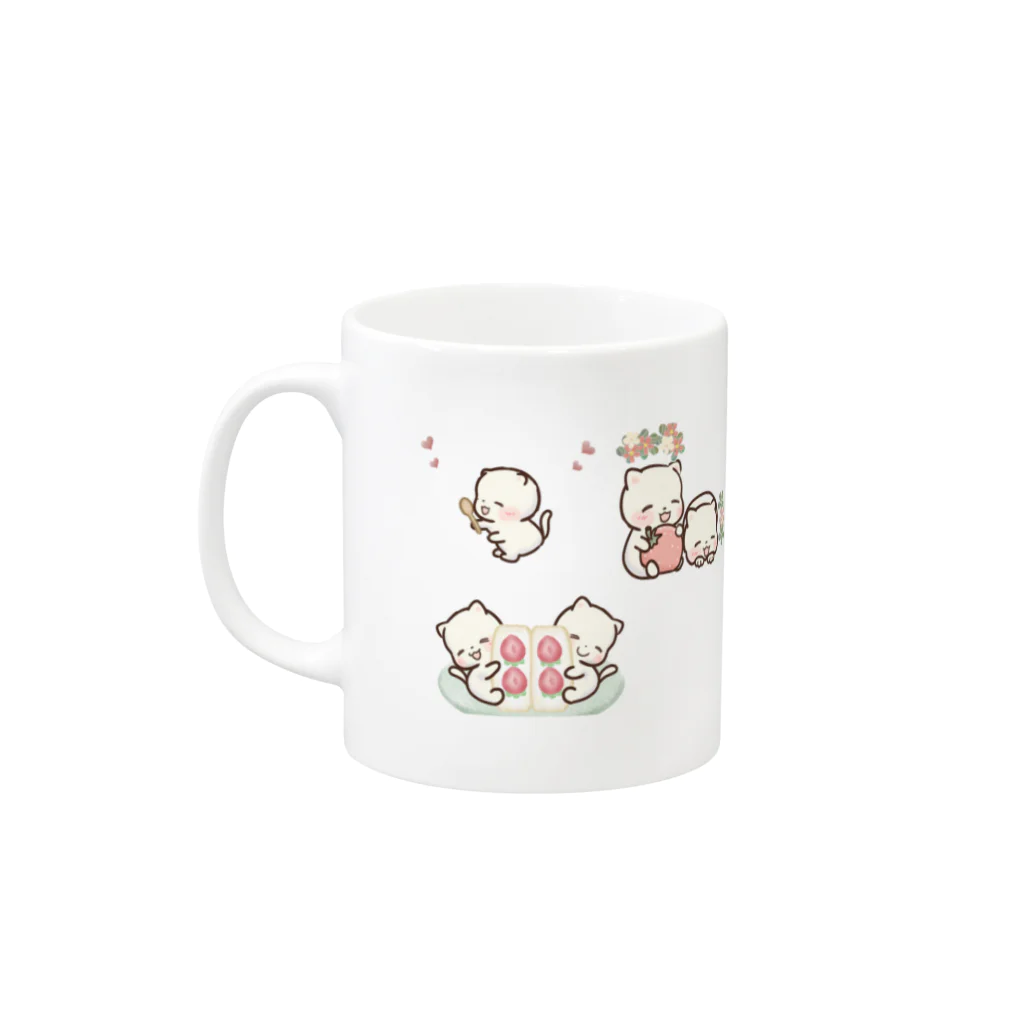 Chatoranの双子にゃんこ♡ Mug :left side of the handle