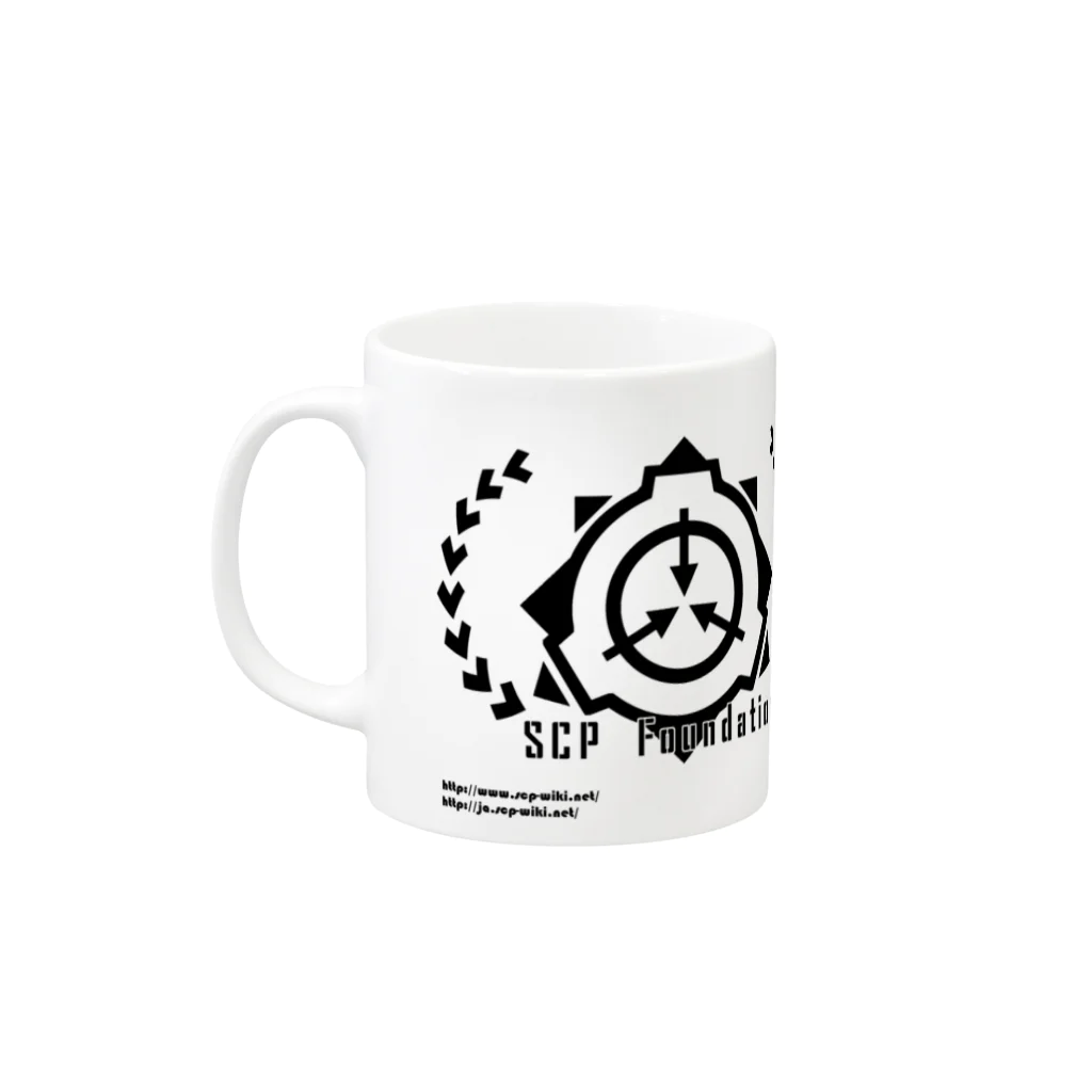 トランジスタ＠ SCP FoundationのSCP財団ロゴグッズ-コップ白[SCP Foundation] Mug :left side of the handle