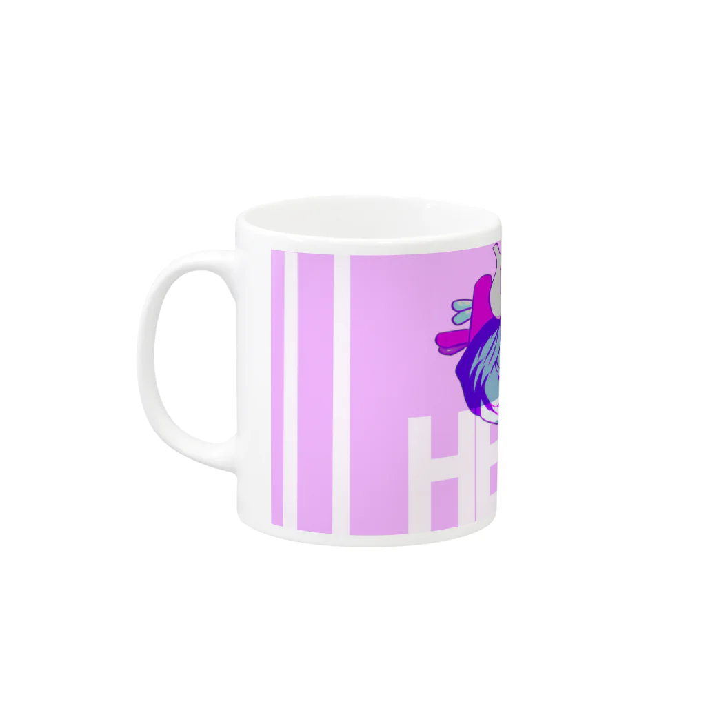 paleのはーーと Mug :left side of the handle