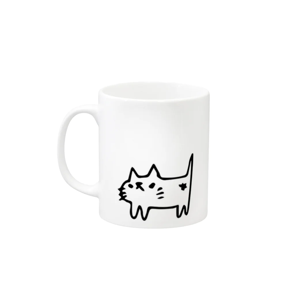 こむにんのこむにのネコ Mug :left side of the handle