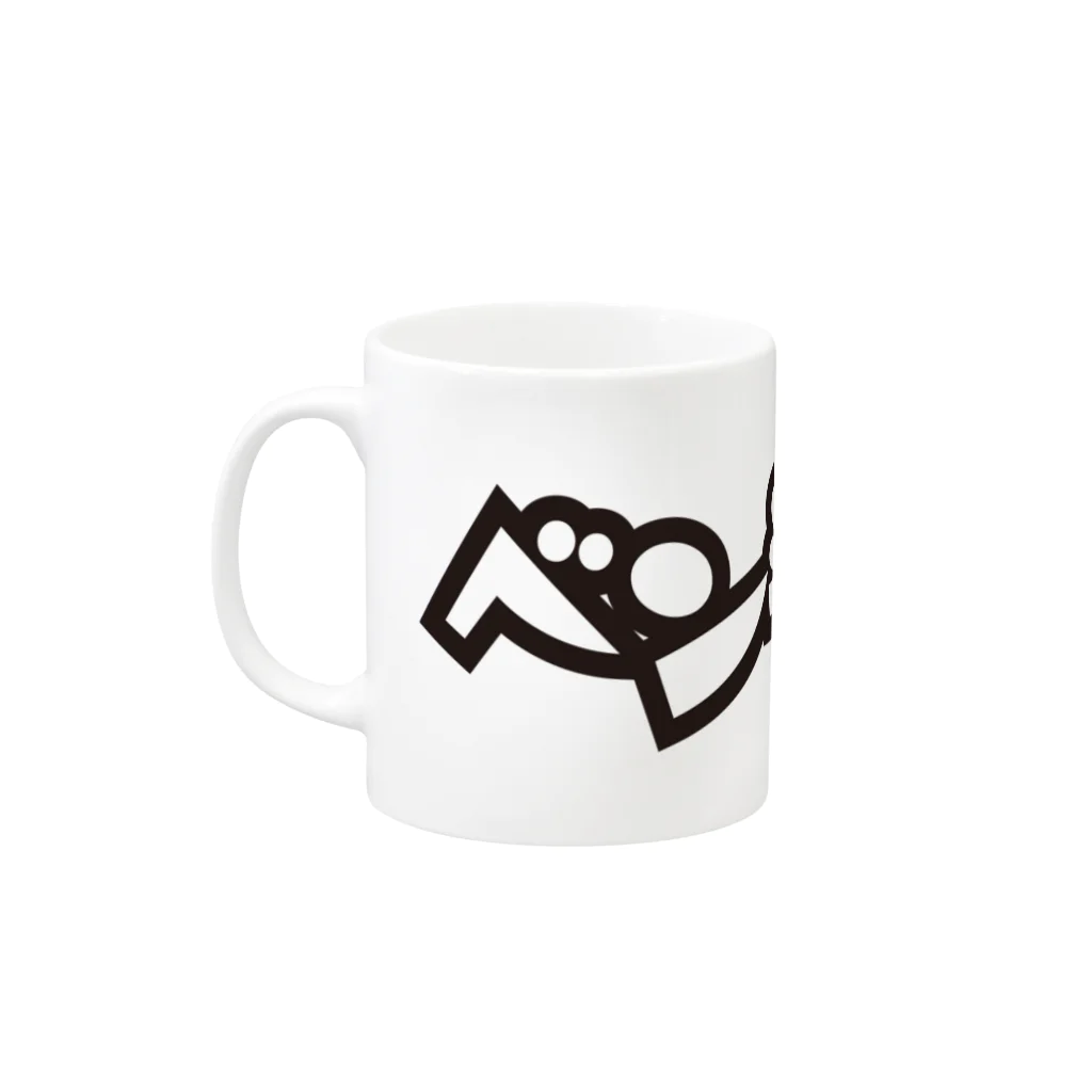 ベンジャミンのベンジャミン ロゴ (白黒) Mug :left side of the handle