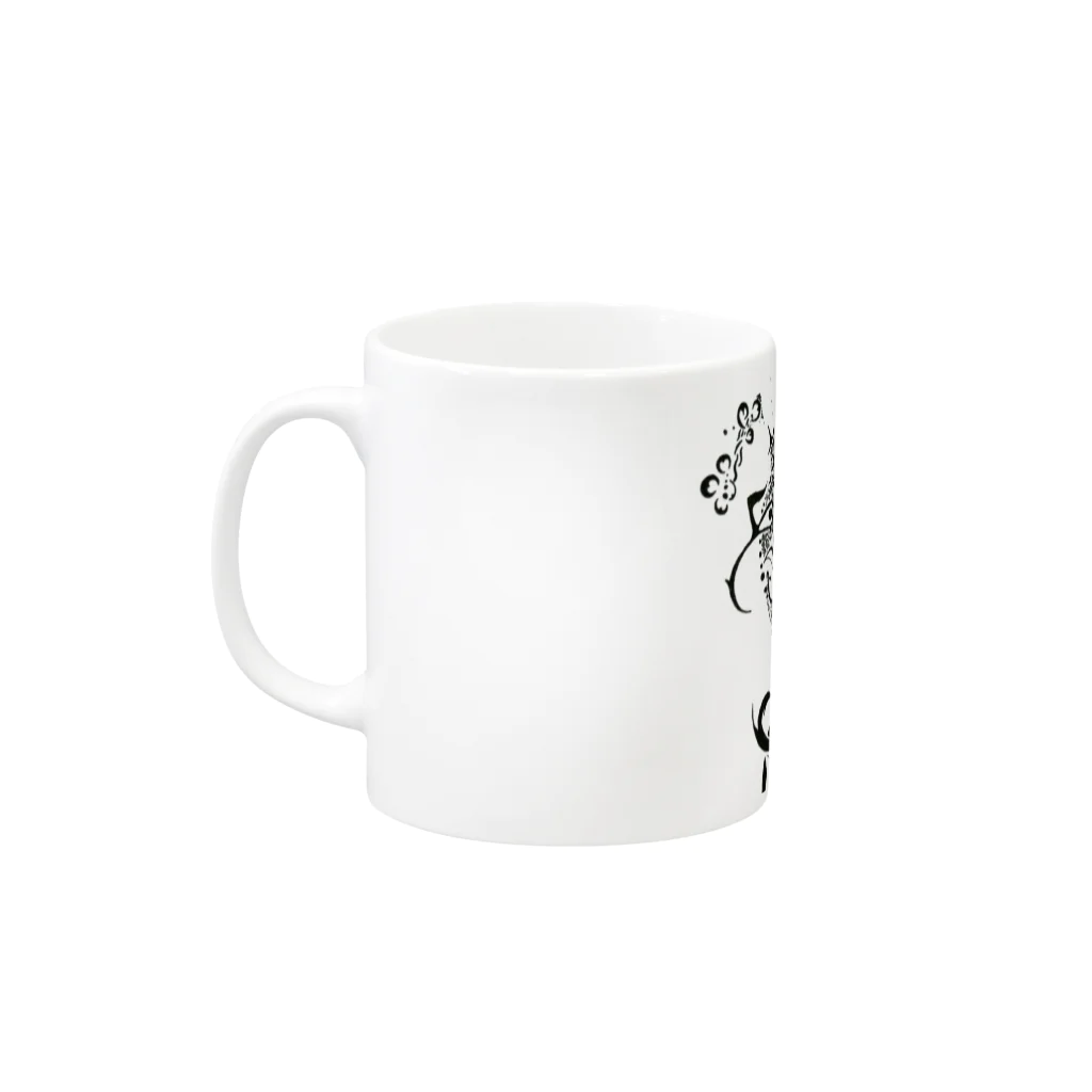 フクでんの奇形さん Mug :left side of the handle