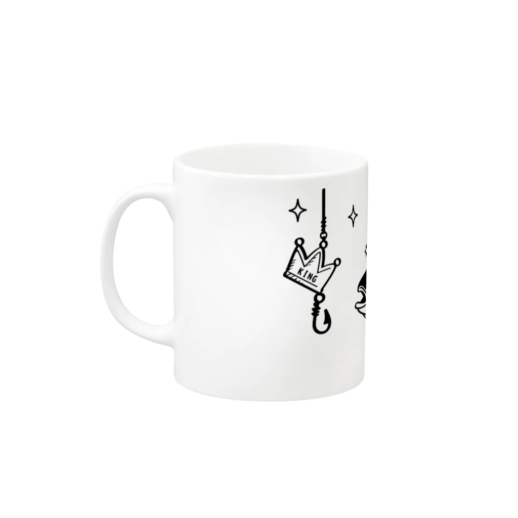 イラスト MONYAAT のキングサーモンへ Mug :left side of the handle