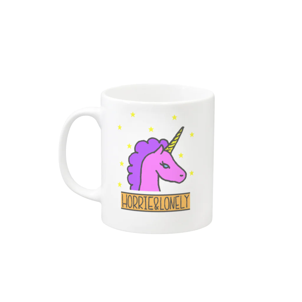 MY LONELY SPACEのSweet Dream Unicorn (Pink) マグカップの取っ手の左面