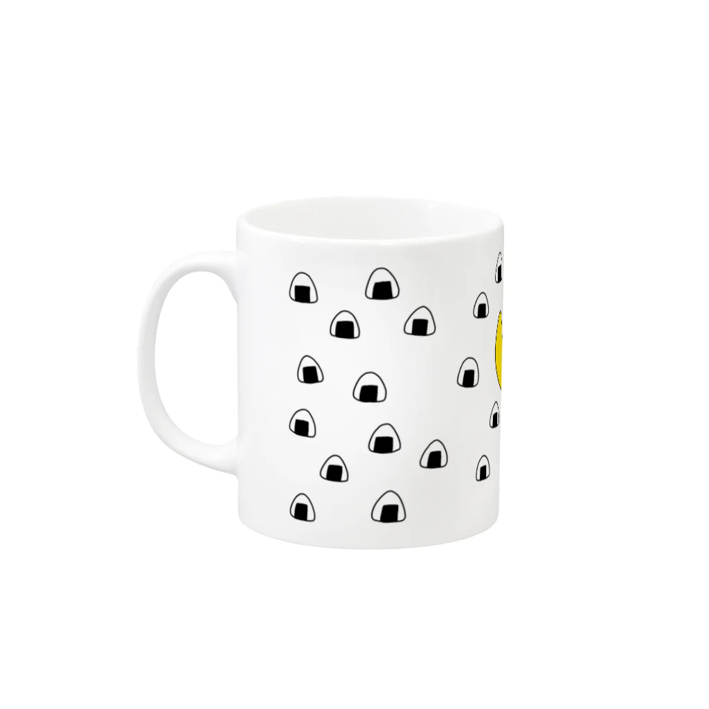 ピヨズカンパニーのにぎりめしまぐ Mug :left side of the handle