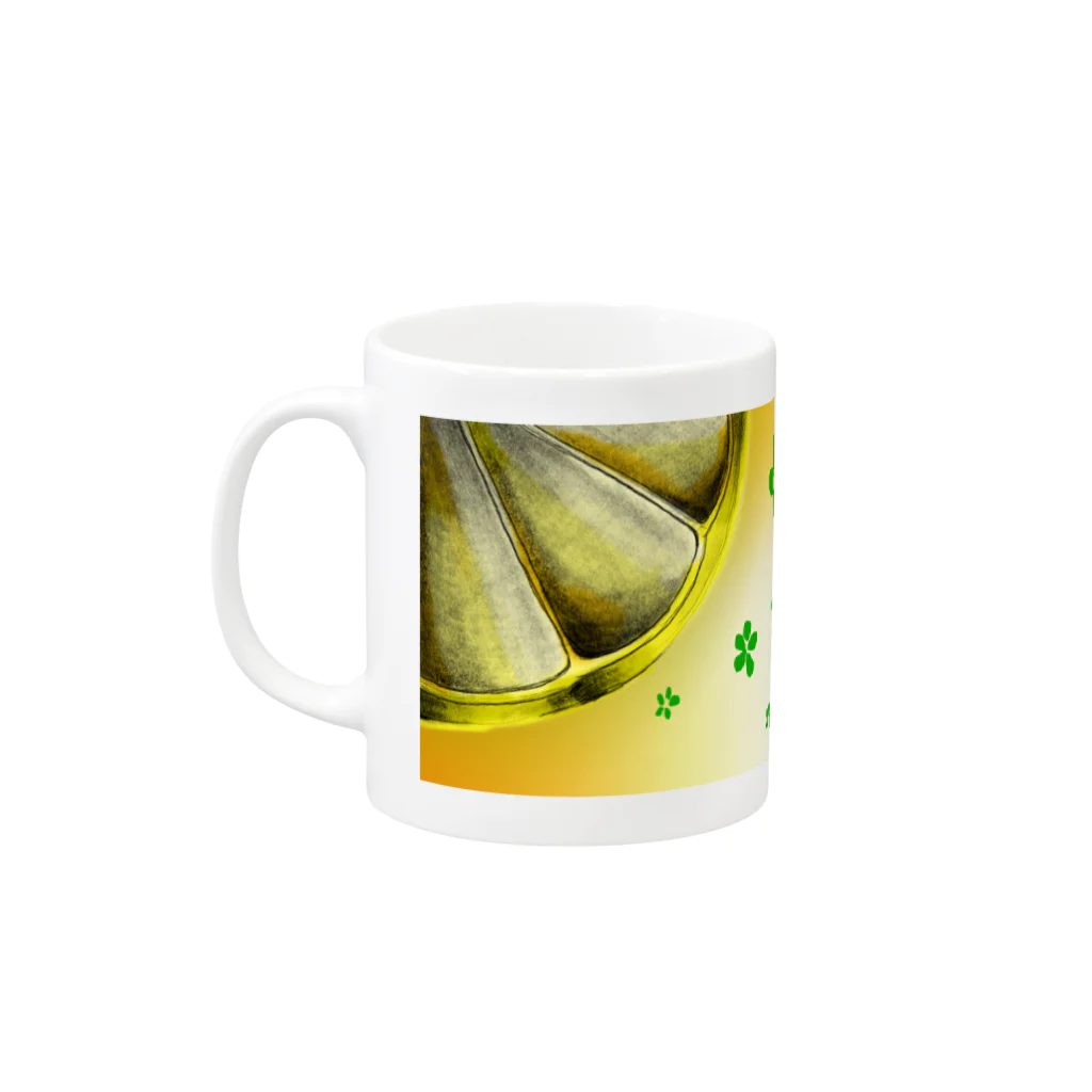 内山ゆりかのdessin citron Mug :left side of the handle