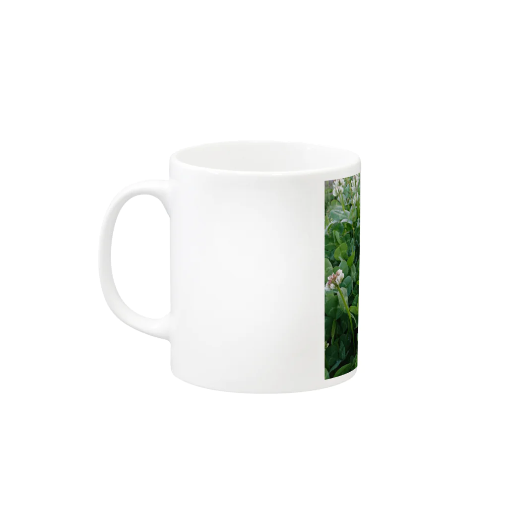 yuaomaのシロツメグサとクローバー  Mug :left side of the handle