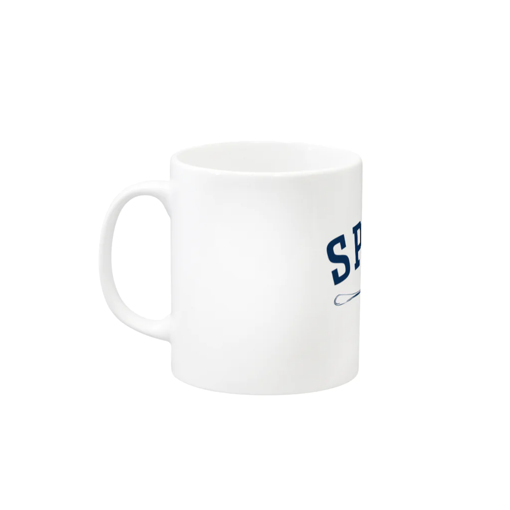 LONESOME TYPE ススのSPOON (NAVY) Mug :left side of the handle