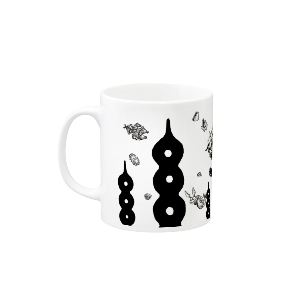 こがんちShopの[Parade]豆の森 Mug :left side of the handle