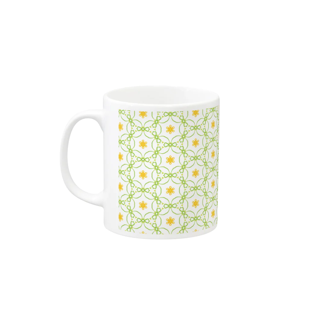 Ellieのgarden-green Mug :left side of the handle