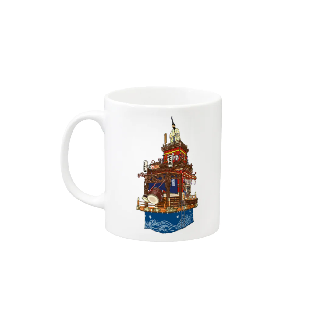 けい房の寺赤組山車マグカップ Mug :left side of the handle