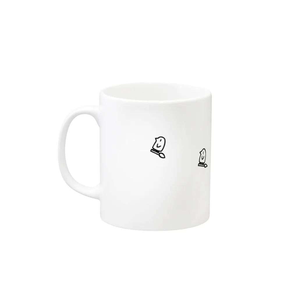 ペンギンバスのペンギンバスほうき Mug :left side of the handle