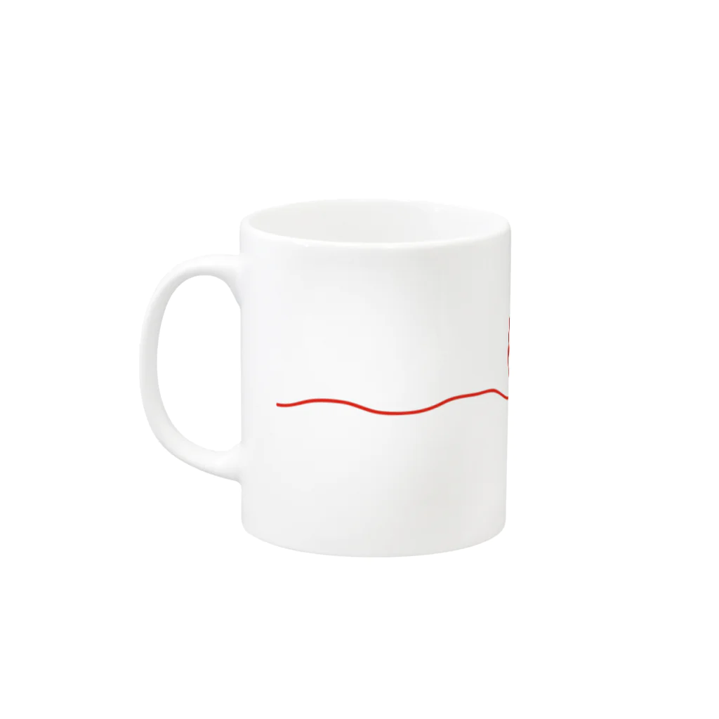 Bell-Treeの赤い糸（密着） Mug :left side of the handle
