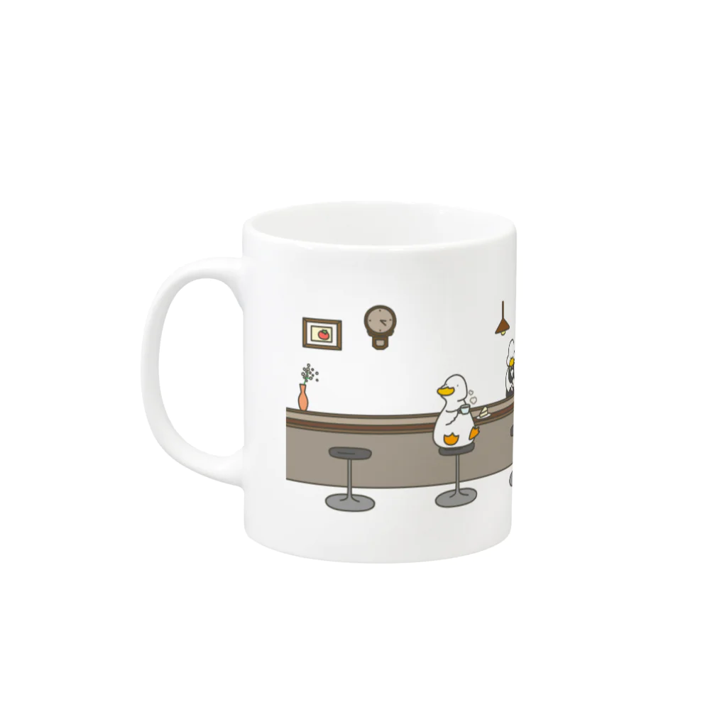 わくまるのカフェのあひるくん Mug :left side of the handle