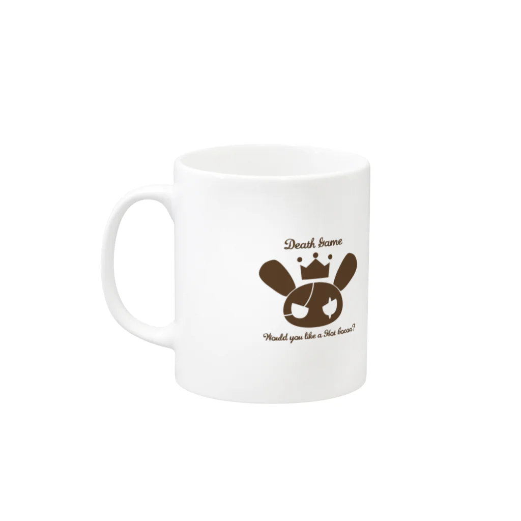 マスティ キャラクターショップSuzuri店のデスゲームで一息つく時に使うマグカップ Mug :left side of the handle