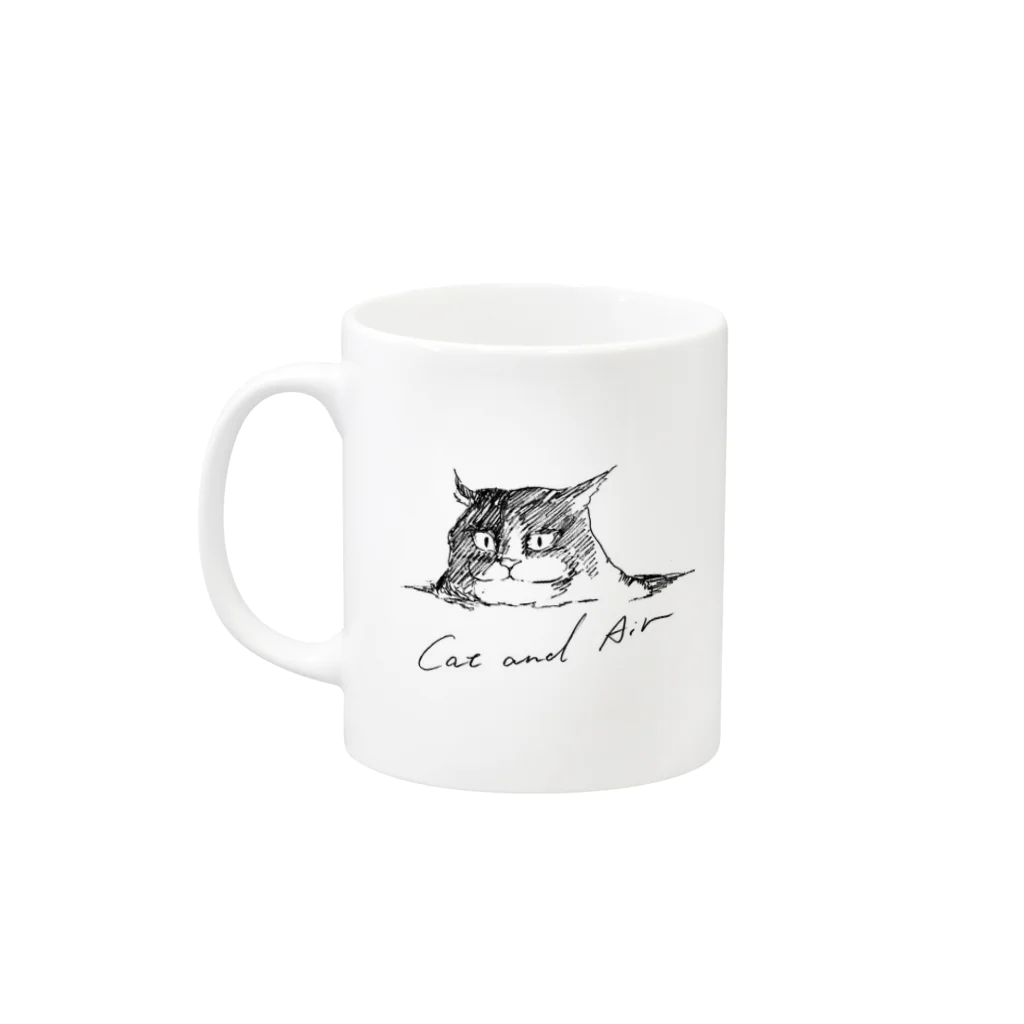 猫と空気の猫と空気 Mug :left side of the handle