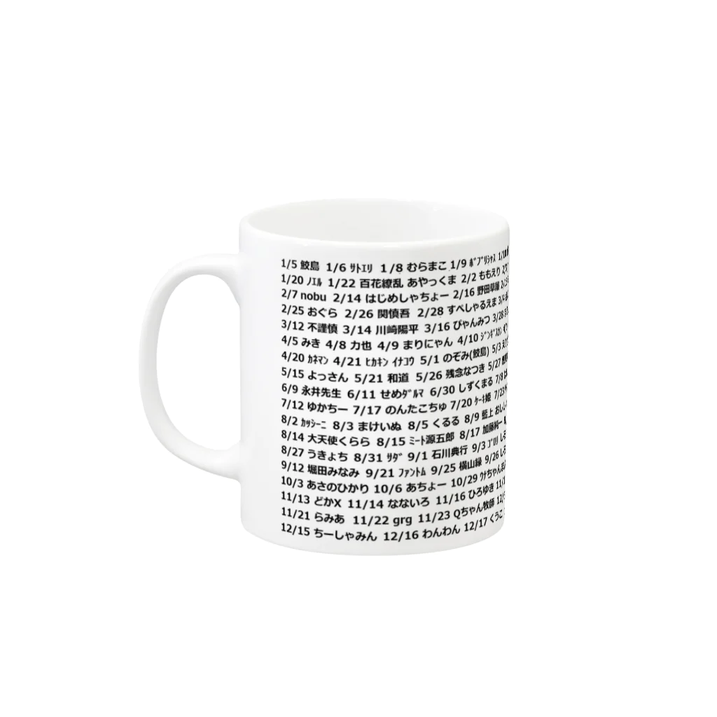 かなへびショップの限定ふりてんマグカップ Mug :left side of the handle