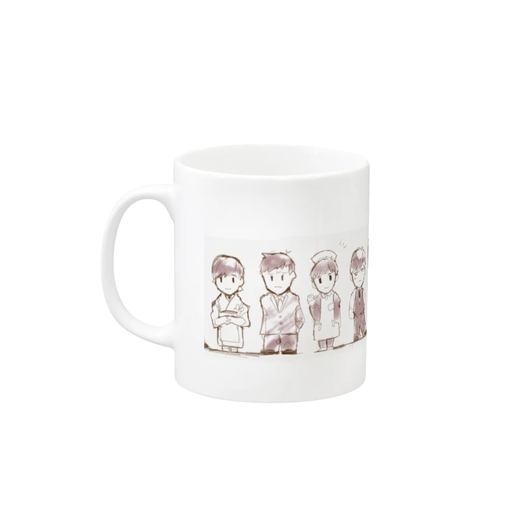 ROMX　ろむの4人(10人分身ver.) Mug :left side of the handle