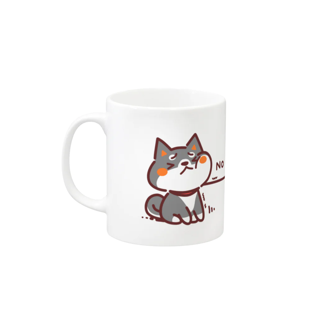 つくし日和のNO WALK DOGS Mug :left side of the handle