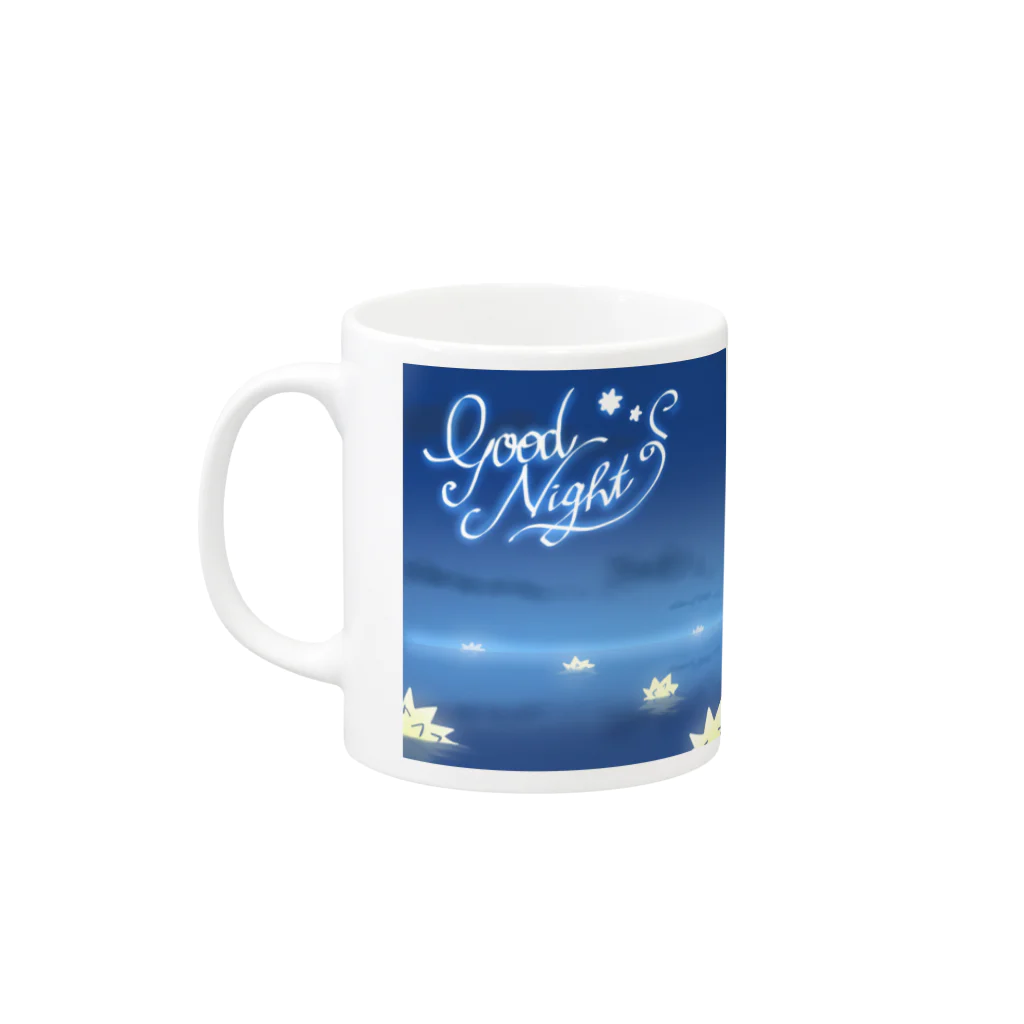 すいの星ふる夜 Mug :left side of the handle