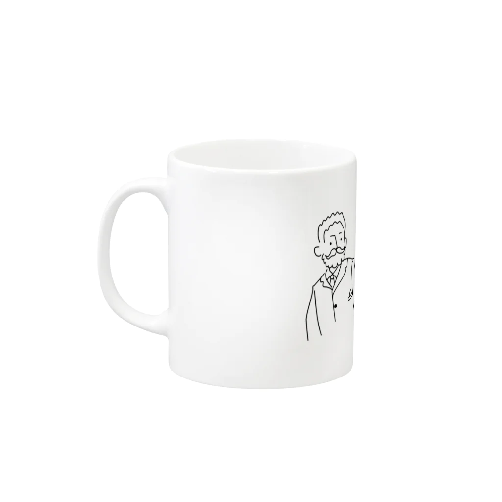 バレエシルエット ballet*pointe_pon*のレジェンドシリーズ【チャイコフスキー】 Mug :left side of the handle