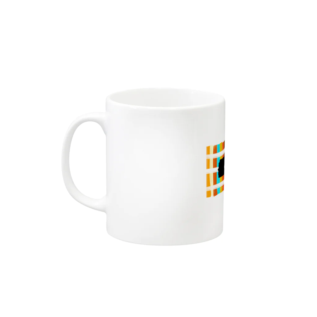 MeMe's Correctionのエスニックボックスロゴ Mug :left side of the handle