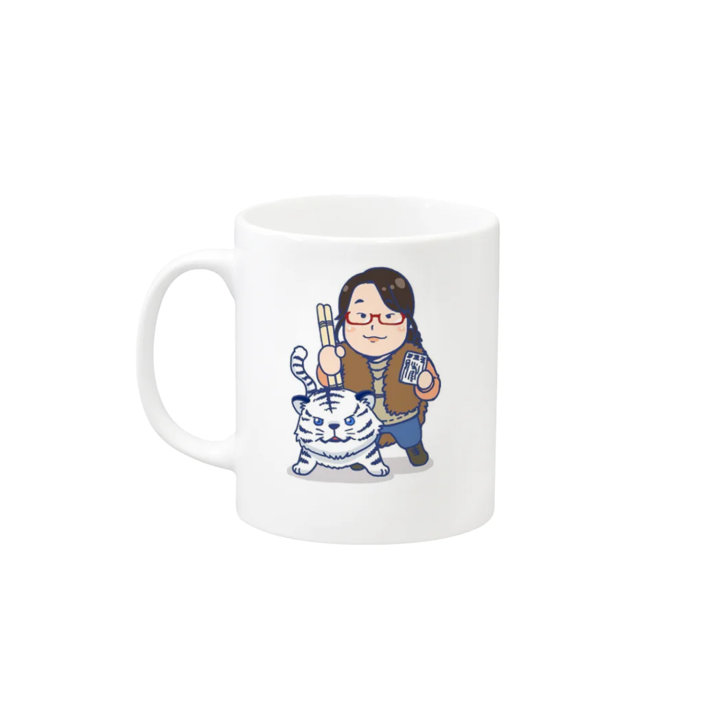 houshin_mizukiのほーちゃん　魔除缶バッジ Mug :left side of the handle