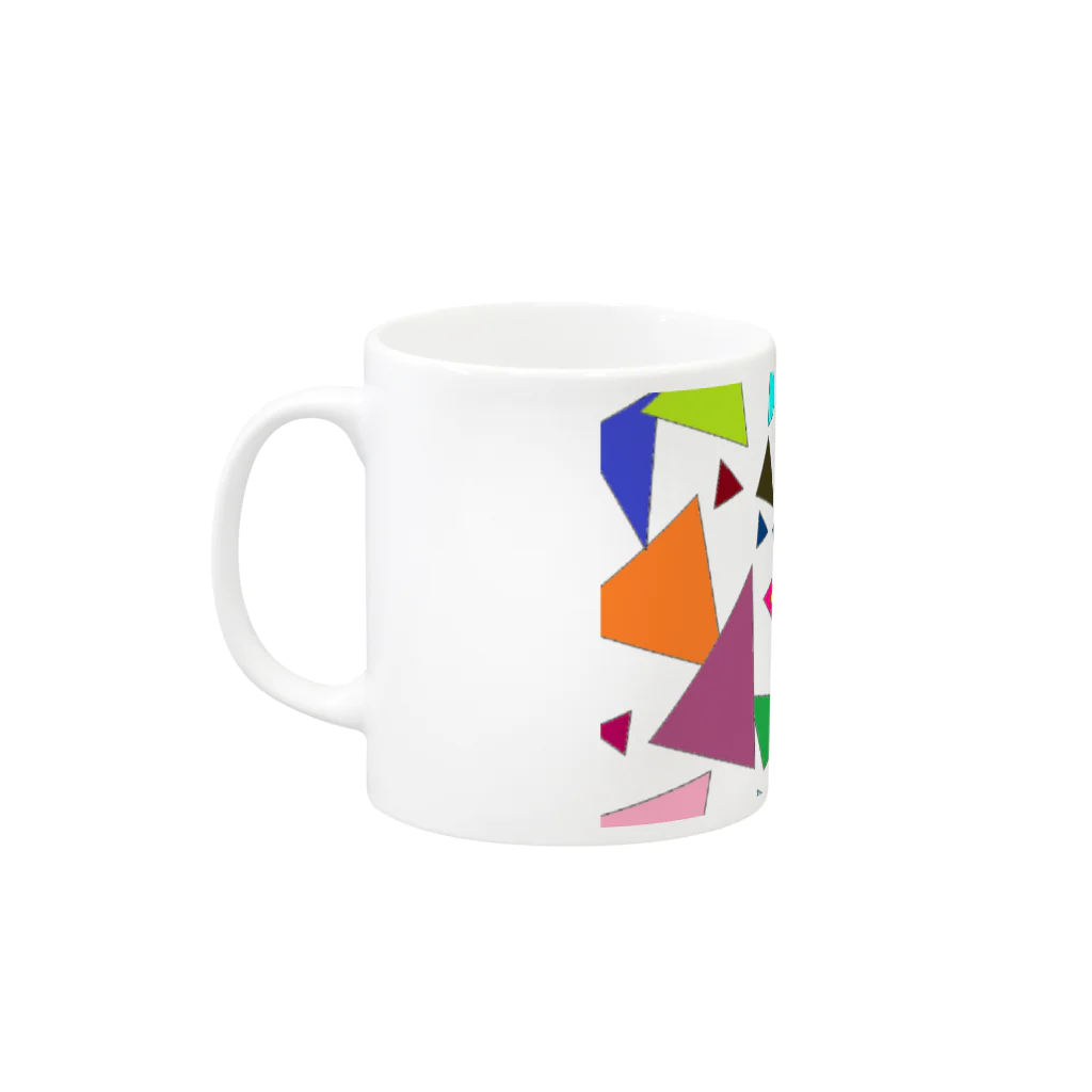 でおきしりぼ子の実験室のTrianglez_ｗ Mug :left side of the handle