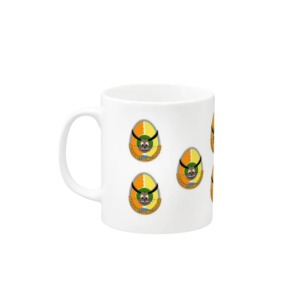 Africartoons Studioのゴロゴロロゴ Mug :left side of the handle