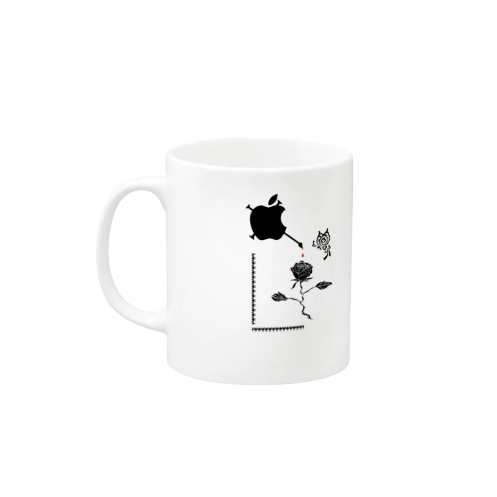 黒蜜きなこのforbidden fruit Mug :left side of the handle