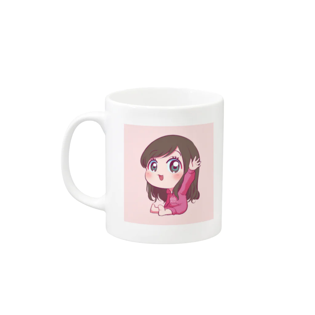 Layseeの隠し部屋のLayseeちゃんバイカラー Mug :left side of the handle