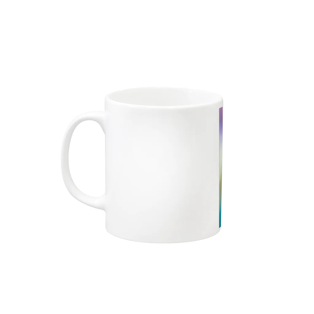 まゆにゃんΣ[【◎】]ω･´)のカラフル Mug :left side of the handle