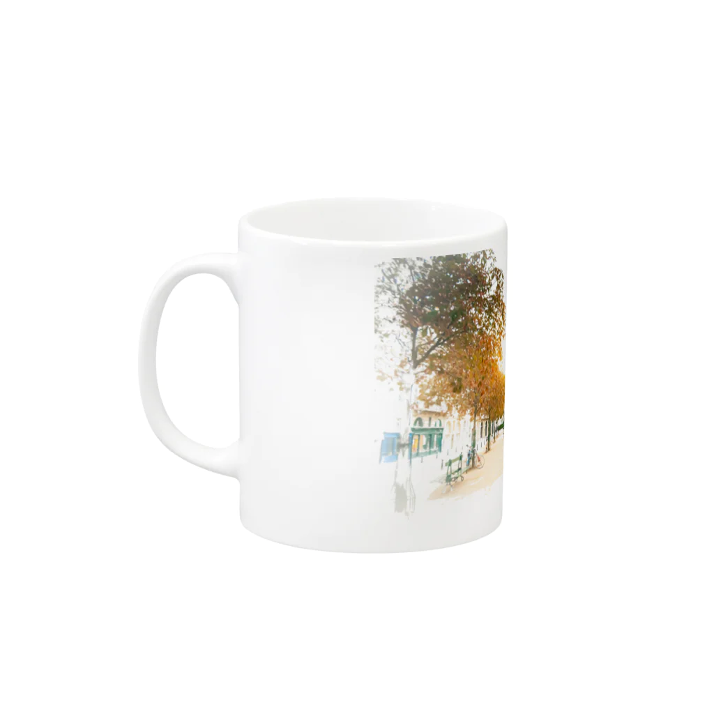 thegemishartのパリの公園 Mug :left side of the handle