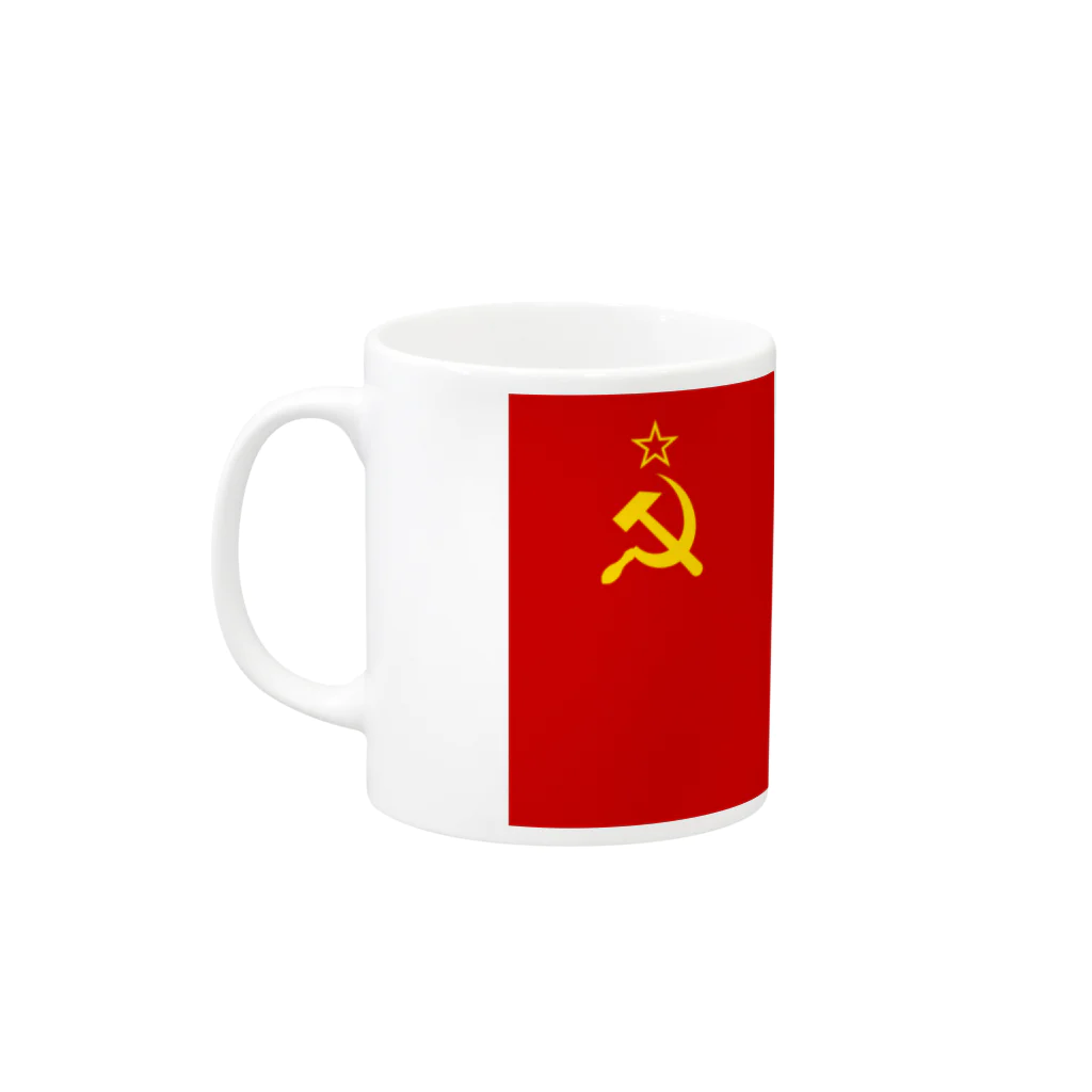 ☭C•ML印刷社｜赤毛龙印刷社☭の☭ソ連国旗☭ 머그컵の取っ手の左面