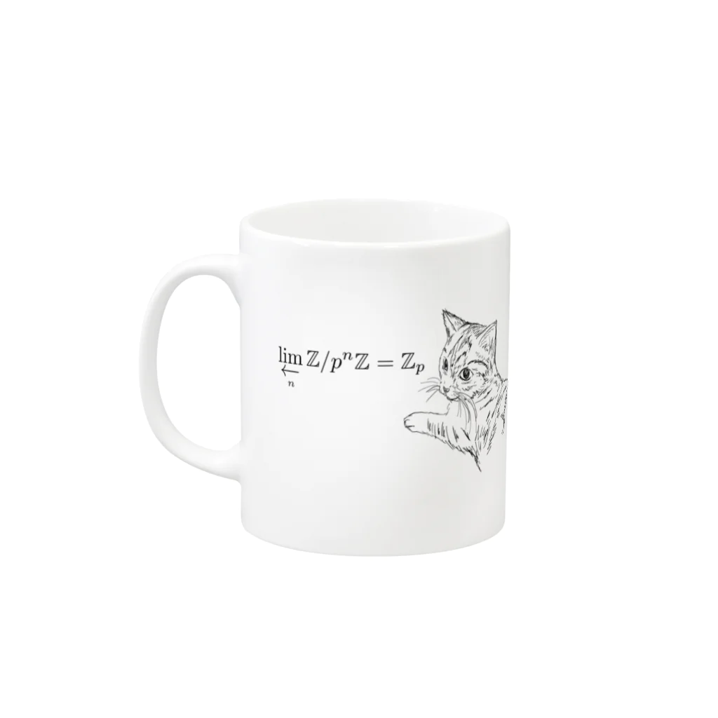 ζWalker/Shiunのp-adic Cat Mug :left side of the handle