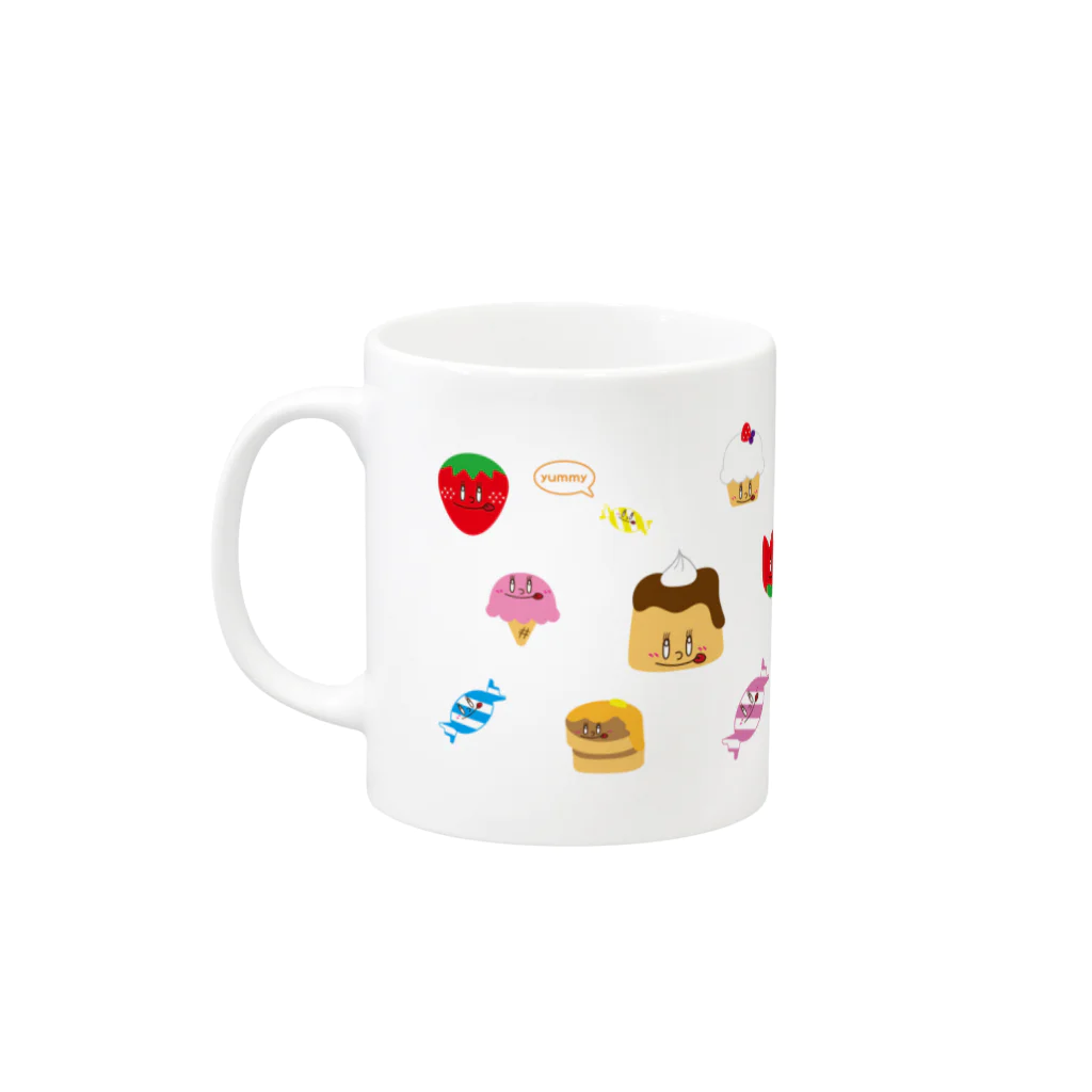 キラフルポップのいっぱいYummy Mug :left side of the handle