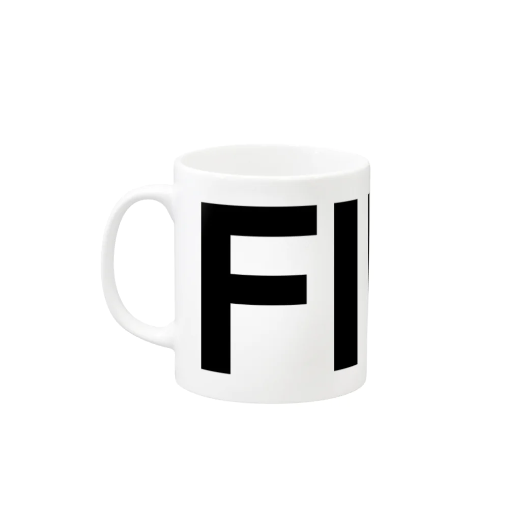 TOKYO LOGOSHOP 東京ロゴショップのFINE-ファイン- Mug :left side of the handle